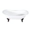Aqua Eden Clawfoot Bathtubs, 71.63 L, 29.75 W, White/Oil Rubbed Bronze, Cast Iron VCT7DS7231NL5 - alternate 1